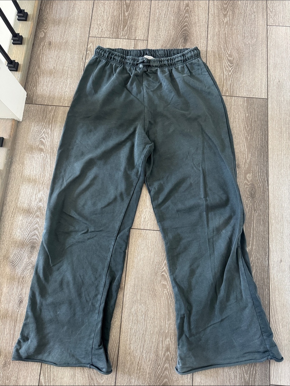 Zara Gray Wide-Leg Sweatpants